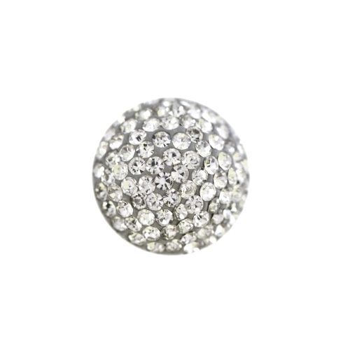 Klaaskristallidega, metallkannaga pidulik nööp 20mm, 30L