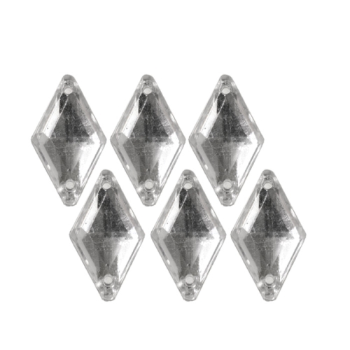 Tahulised rombikujulised dekoratiivkivid, 6 tk pakis, 15 × 9 mm