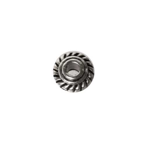 Ümar, antiikse mustriga ehte vahedetail, helmes ø5 x 3 mm, auk ø1,5 mm