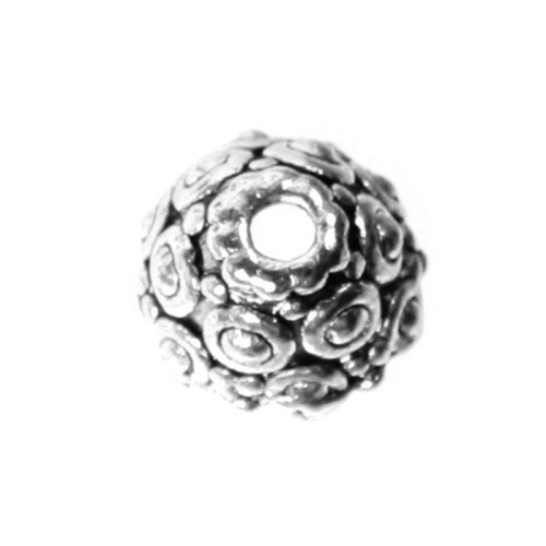 Kellukakujuline, reljeefse mustriga pärlikübar, Bead Cup, 11 x 7mm