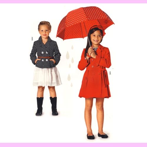 Mantel ja jakk 116 - 152cm, Coat &amp; jacket, Burda 9487