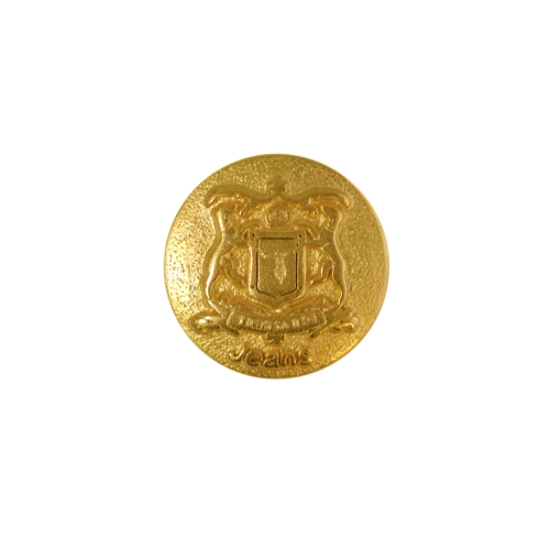 Reljeefse vapimustriga, kannaga metallnööp, 20mm, 32L