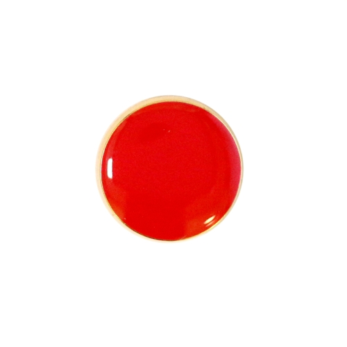 Värviline, kuldümbrisega, metallilaadsest plastikust, kannaga nööp, 15mm, 24L