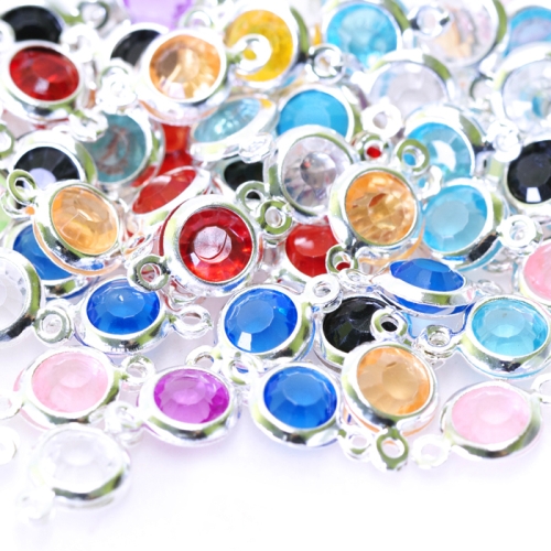 Plastic Circle Charm / 13 x 6mm