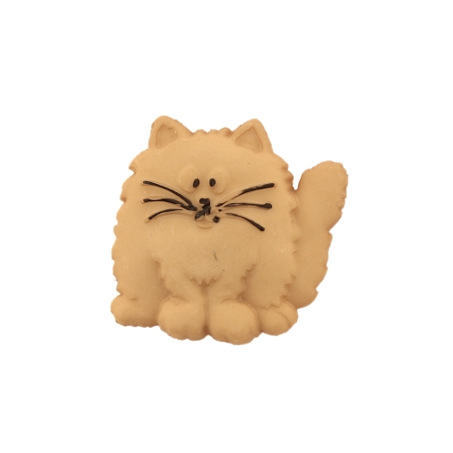 Helepruun kõuts, kannaga plastiknööp, 21x20mm/32L
