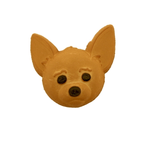 Chihuahua, kannaga plastiknööp, 23x21mm/36L