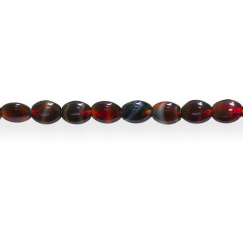 Ovaalne lapik pikuti keskelt auguga klaashelmes 8x6mm 