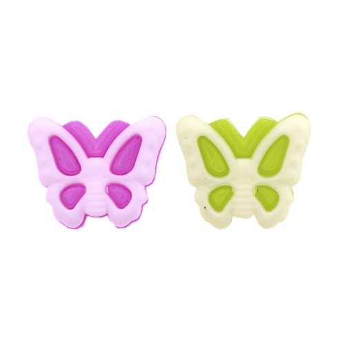 Liblikakujulised kannaga plastiknööbid 15 x 12 mm, suurus: 24L