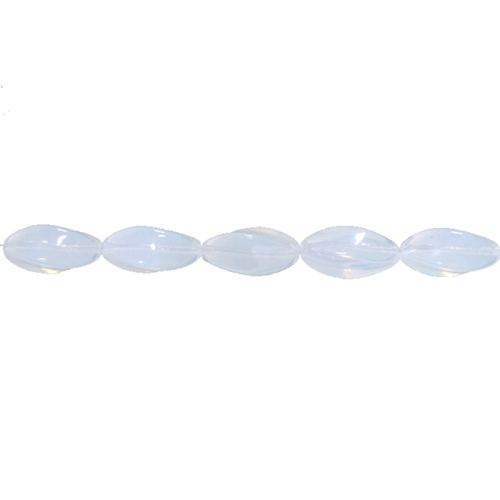 Ovaalne, tahuline klaashelmes 13x9mm