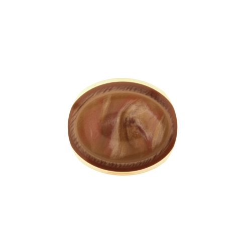 Ovaalne, piduliku sädelusega, läbikumav, süvistatud kannaga nööp 23 x 20 mm, suurus: 36L