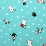 Muumidega puuvillane elastaaniga trikookangas, 152cm, 133.658