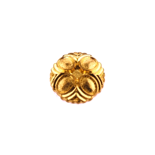Reljeefse ornamendiga, kumera vormiga, metallilaadne plastiknööp 21mm, 32L