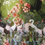 Kurgedega, lopsaka loodusega trikookangas kupongina 220 cm x 150 cm, Stenzo, 17927