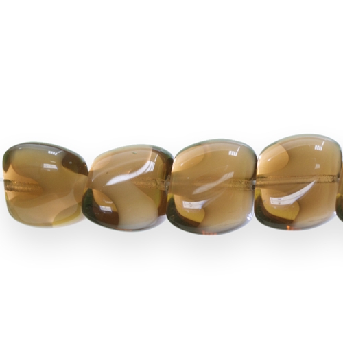 Ovaalne, lapik, lopergune pikuti läbistatud auguga 15x13mm klaashelmes, Jablonex