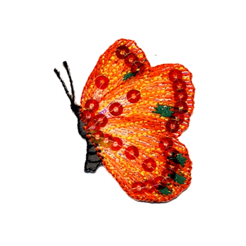 Triigitav Aplikatsioon sädelev litritega liblikas 5x3,5cm