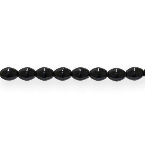 Ovaalne pikuti keskelt auguga klaashelmes 8x6mm 