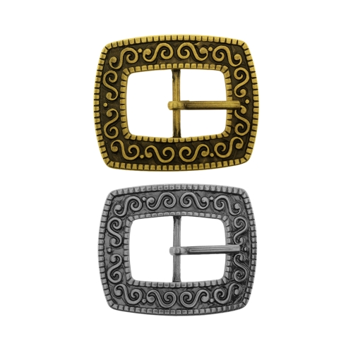 Metallist reljeefse ornamendimustriga pannal 45x38 mm rihmale laiusega 18 mm