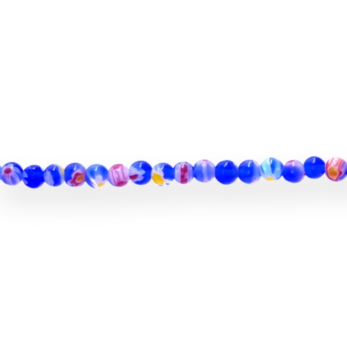 Kirjud mustrilised ümarad millefiori pärlid 4mm