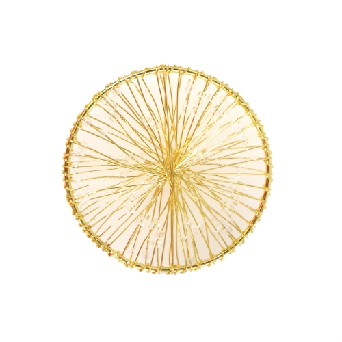Circular Wire Charm with Transparent Beads, 52mm