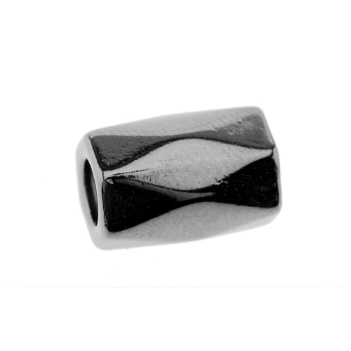 Metallist, tahuline, ovaalne, torukujuline nööri otsakinnis 14 x 10mm