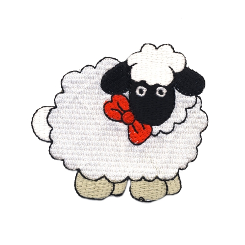 Triigitav aplikatsioon; Lammas punase lipsuga, 7 x 6 cm