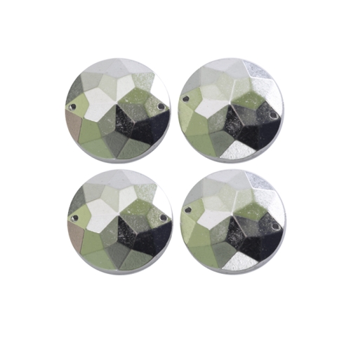 Metallilaadsed tahulised plastikust dekoratiivkivid, 20 mm, 4 tk pakis
