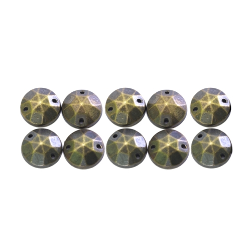 Metallilaadsed tahulised plastikust dekoratiivkivid, 10 mm, 10 tk pakis