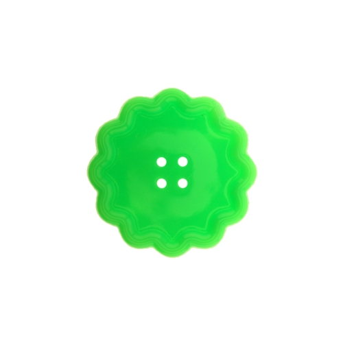Neoonvärvides, lillekujuline, nelja auguga plastiknööp ø28 mm, suurus: 44L