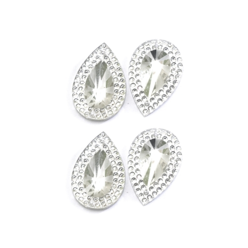 Mummulised, krobelise pinnaga tahulised dekoratiivkivid, Ø 18 × 13 mm, 4 tk pakis