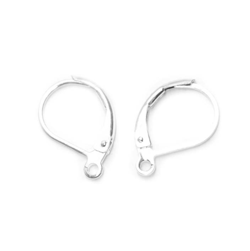 Earring Ear Wires, Lever Back; 2pc, 16 x 10mm