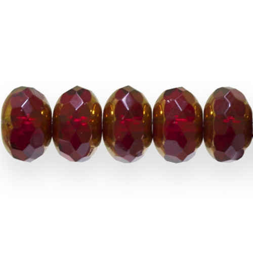 Rondellikujuline otstest värvitud klaashelmes (Jablonex) 10x7mm 