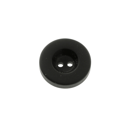 Kõrge servaga, matt, kahe auguga plastiknööp, läbimõõduga 24mm/38L