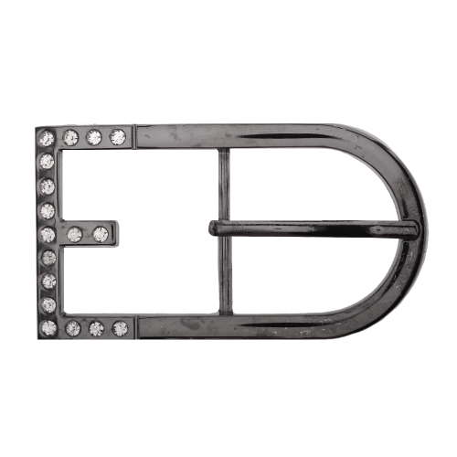 Metallist klaaskristallidega pannal 85x45 mm rihmale laiusega 25 mm