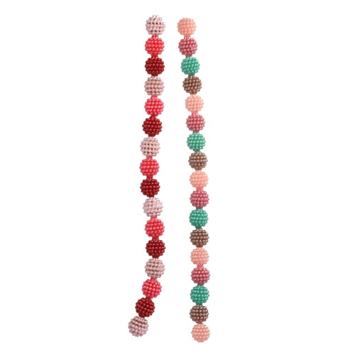 Plastpärlite valik riputuspakendis, 11 mm pärlitest, kee pikkus 19,5 cm, Varanasi-India helmed