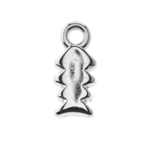 Kalaga, metallilaadsest plastikust riputis, aasaga, 11x5x2mm