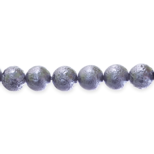 Ümar krobeline pärlmutterkattega klaashelmes 12mm