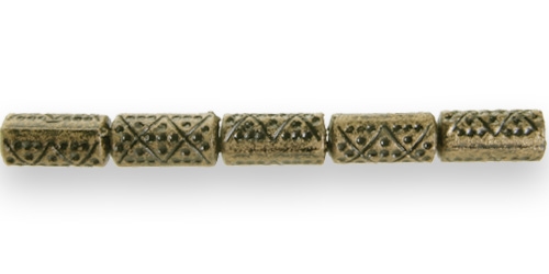 Torujas antiikse reljeefse mustriga plasthelmed 14 x 8mm