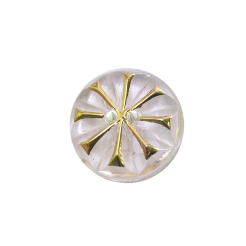 Ümar kristallilaadne akrüülnööp 13mm, 21L