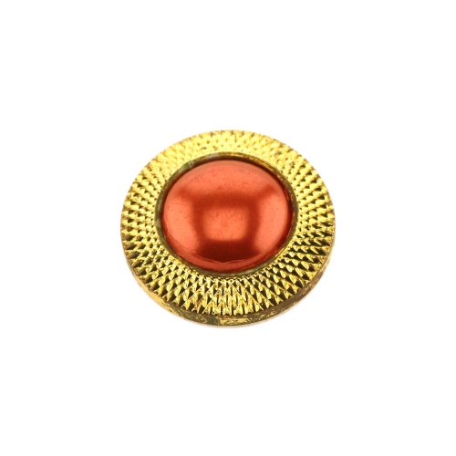 Kumera pinnaga, kuldse, reljeefse äärega, plastiknööp, 22mm, 36L
