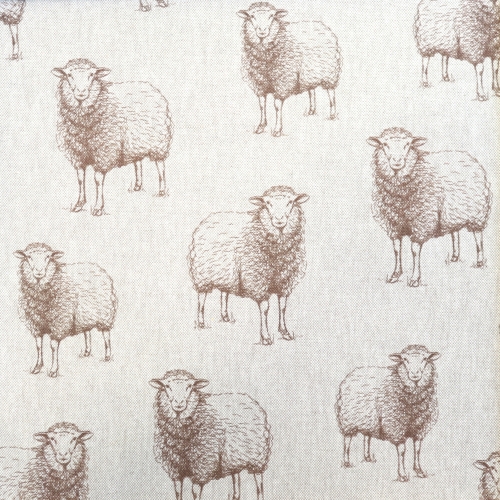 Lammastega, tugevam dekoratiivkangas prinditud mustriga, Pen Drawing Sheep, (Linelook Premium Print), 145cm, DL5044