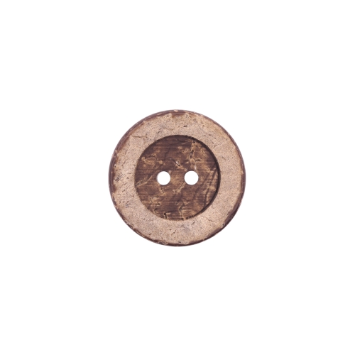 Naturaalne kookosnööp, keskelt kausjas, kahe auguga 23mm, 36L