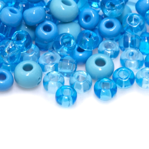 Pärlisegu sinakates toonides eri suurusega pärlitest 5-8mm, HP112