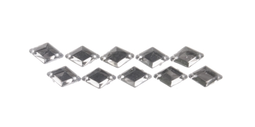 Tahulised rombikujulised dekoratiivkivid, 10 tk pakis, 15 × 10 mm