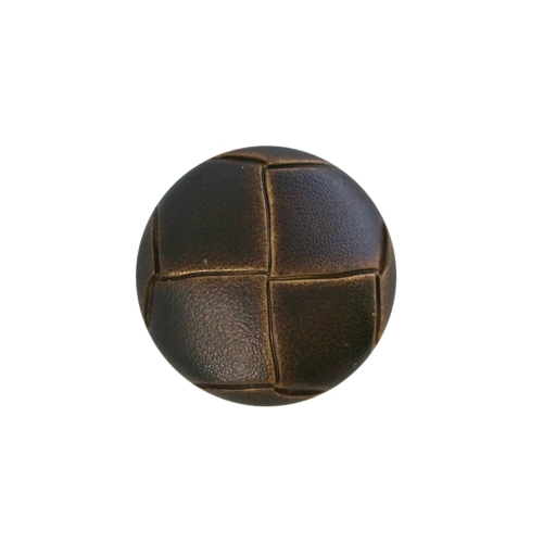 Nahknööbi taoline, reljeefse mustriga, kannaga plastiknööp, 28mm/44L