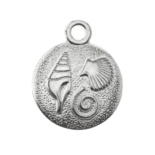 Medaljonikujuline, teokarpidega, metallilaadsest plastikust riputis, aasaga, 25x20x5mm