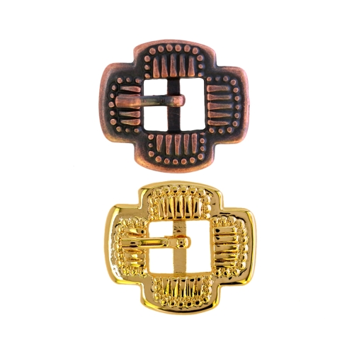 Metallist reljeefse ornamendimustriga pannal 28x25 mm rihmale laiusega 10 mm