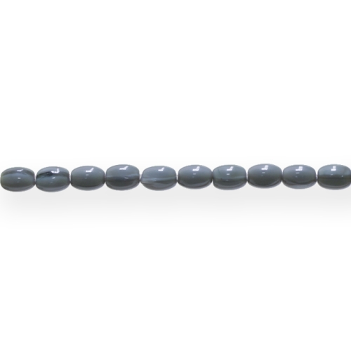 Ovaalne pikuti keskelt auguga klaashelmes 7x5mm 