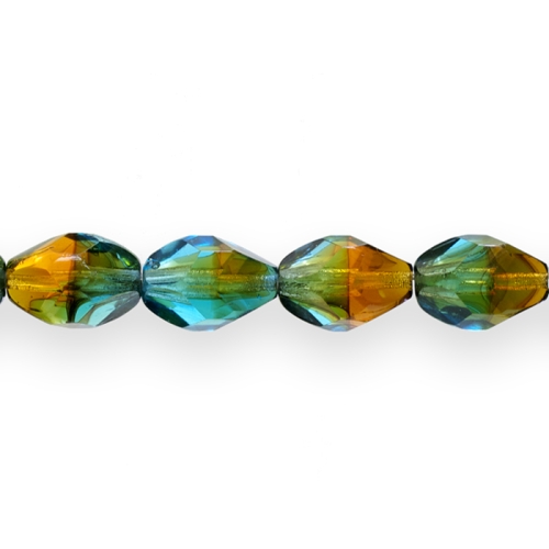 Ovaalne, tahuline pikuti läbistatud auguga 14x10mm klaashelmes 