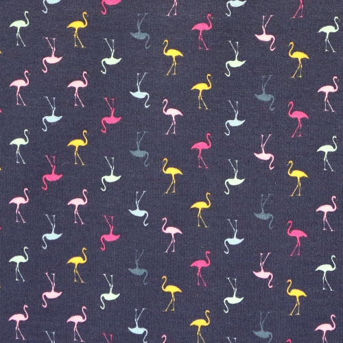 Flamingodega, veniv, puuvillane kangas, Megan Blue Fabrics 007235, 150cm/220g