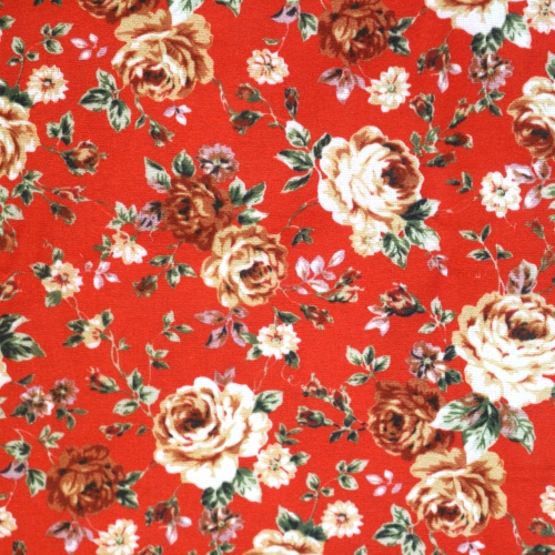 Lillemustriga, puuvillane kangas, 146cm, POPLIN CAMPESINA